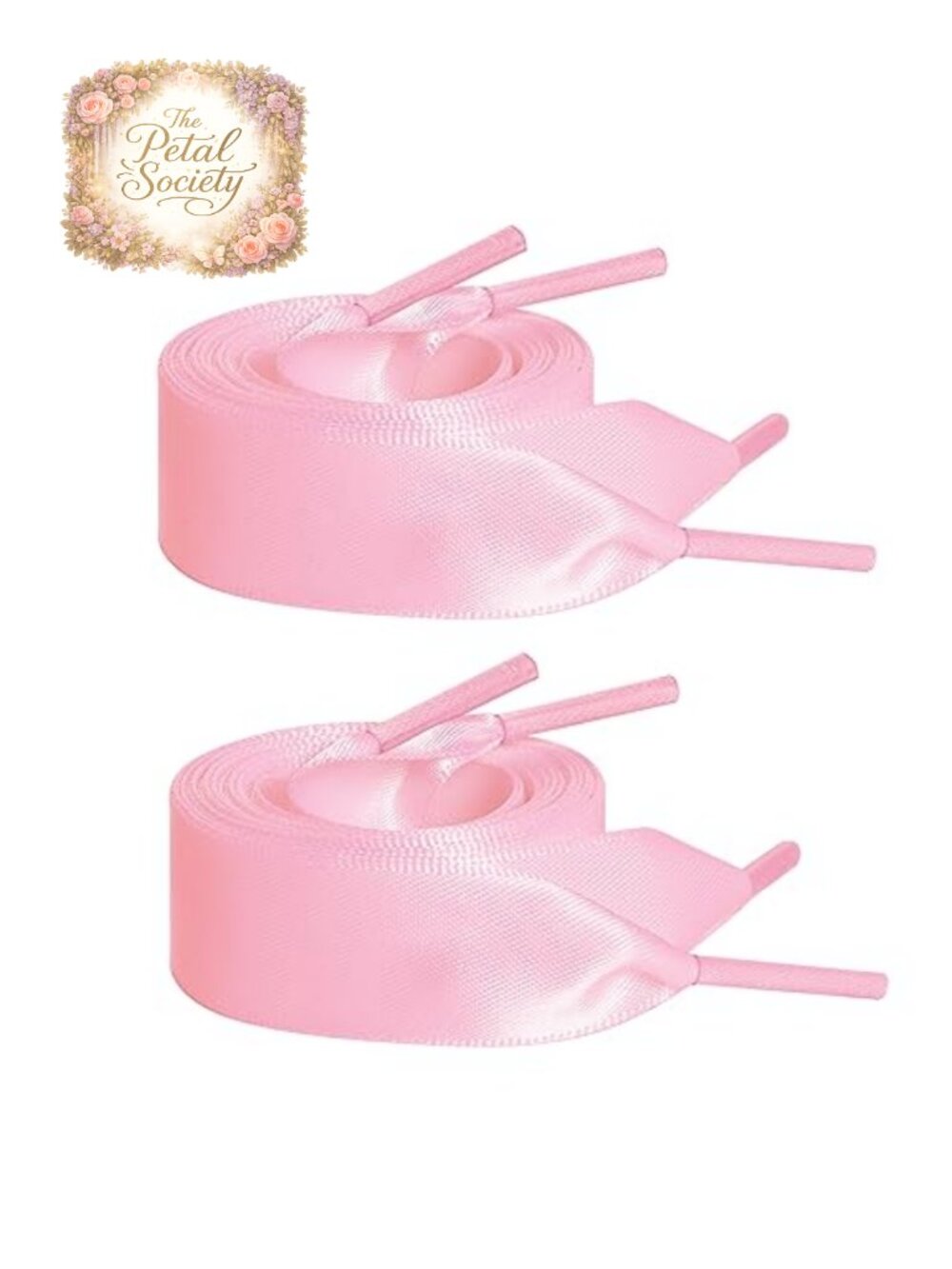 2 Pairs Flat Satin Ribbon Shoelaces 47" Wide Silk Shoestrings for Sneakers Boots